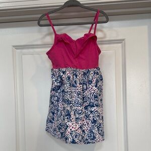Pink and Blue Patterned Lilly Pulitzer Dress